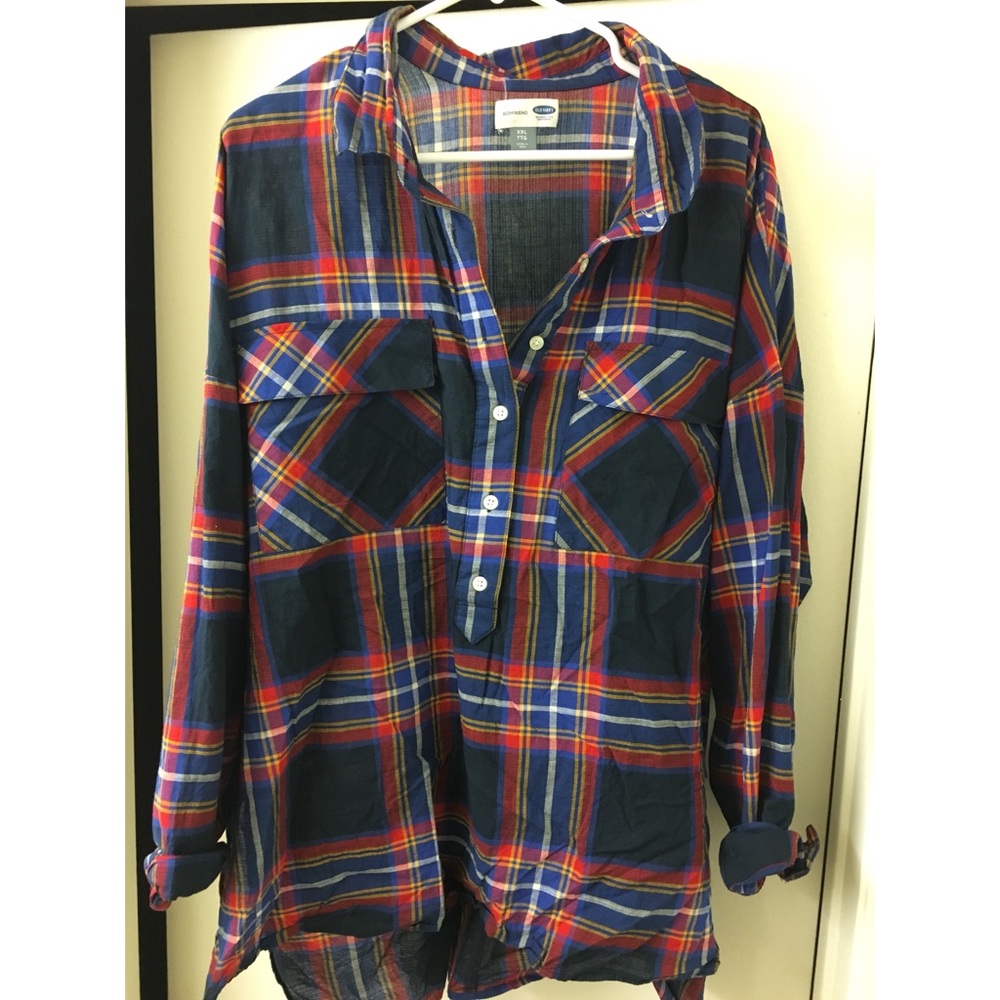 Old navy boyfriend style flannel